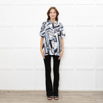 Retrofete Grey And Black With Sequin Insert Shirt