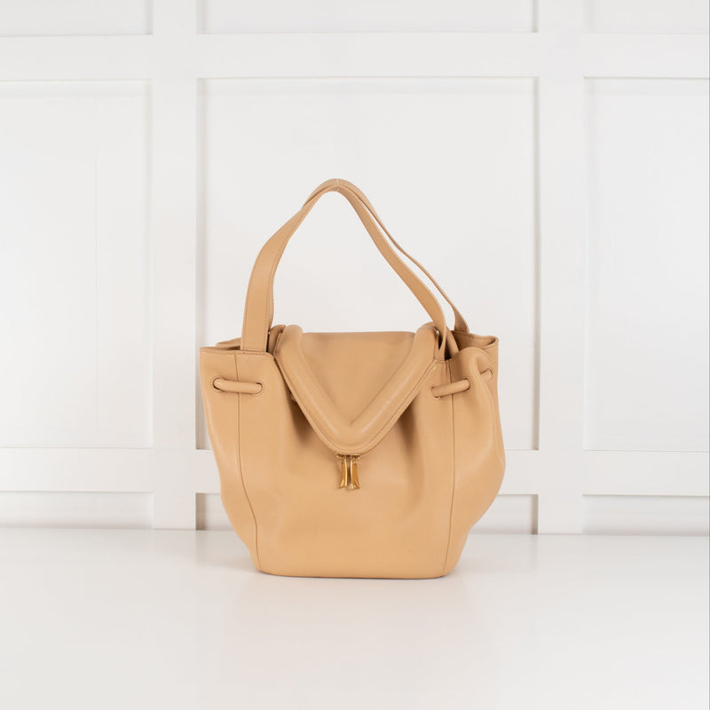 Bottega Veneta Beige Leather Beak Cross Body Bag