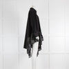 palmer//harding Black Frill Trim Asymmetric Shirt