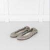 Isabel Marant Silver Belna Metallic Crochet Ballet Flats