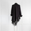 palmer//harding Black Frill Trim Asymmetric Shirt