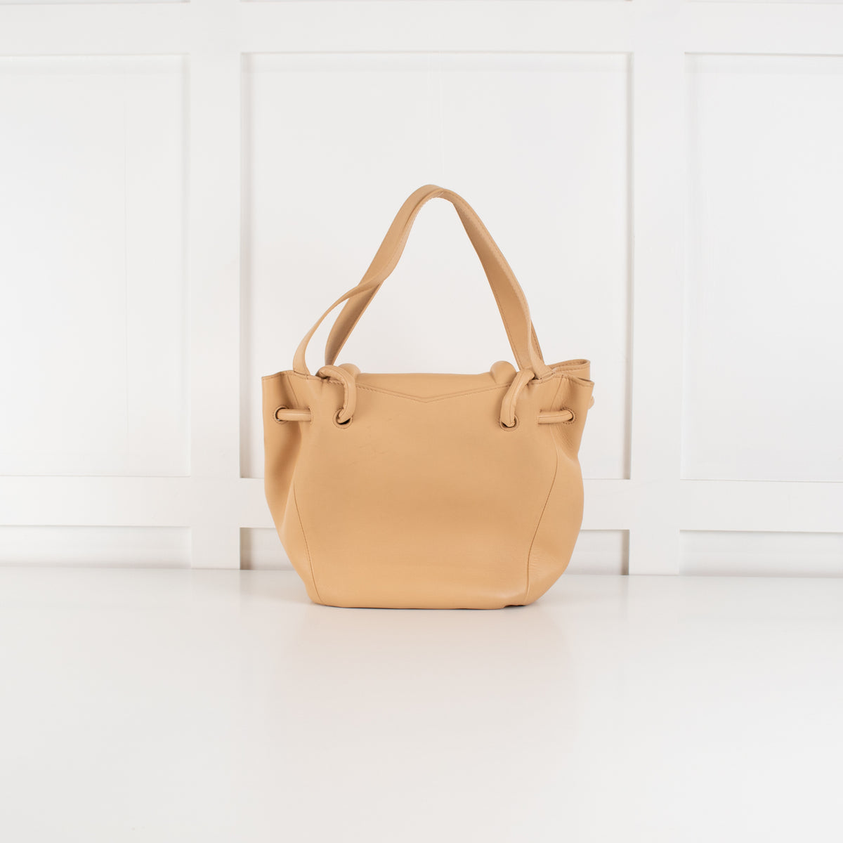 Bottega Veneta Beige Leather Beak Cross Body Bag