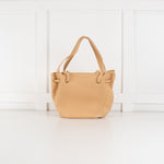 Bottega Veneta Beige Leather Beak Cross Body Bag