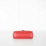 Gucci Red Bamboo Handle Vintage Handbag