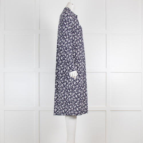 APC Blue Patterned Cotton Shirt Dress