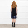 Tory Burch Black Navy Sequinned Trim Sleeveless Dress