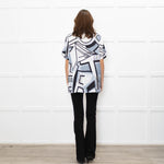 Retrofete Grey And Black With Sequin Insert Shirt