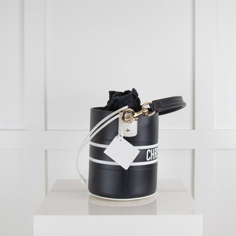 Christian Dior Navy Small Dior Vibe Bucket Bag