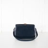 Gucci Navy Blue Leather Vintage Shoulder Bag