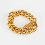 Chanel Gold Tone CC Turnlock Chunky Chain Bracelet