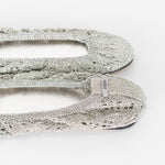 Isabel Marant Silver Belna Metallic Crochet Ballet Flats