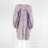 MABE Beige Blue Fine Cotton Floral Tunic Dress