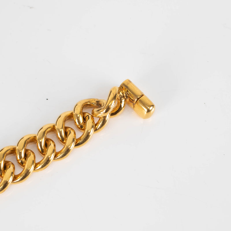 Chanel Gold Tone CC Turnlock Chunky Chain Bracelet