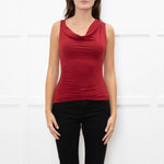 Reformation Red Boatneck Jersey Top