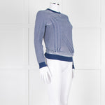 Kenzo Blue White Striped K Sweater