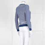 Kenzo Blue White Striped K Sweater