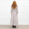 Ridley White Grey Orange Floral Corduroy Maxi Dress