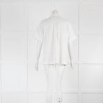 Rejina Pyo Cream Crinkle Various Button Detail Blouse