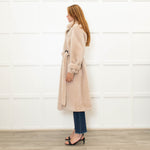 Fox London Faux Shearling Cream Trench Coat