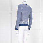 Kenzo Blue White Striped K Sweater