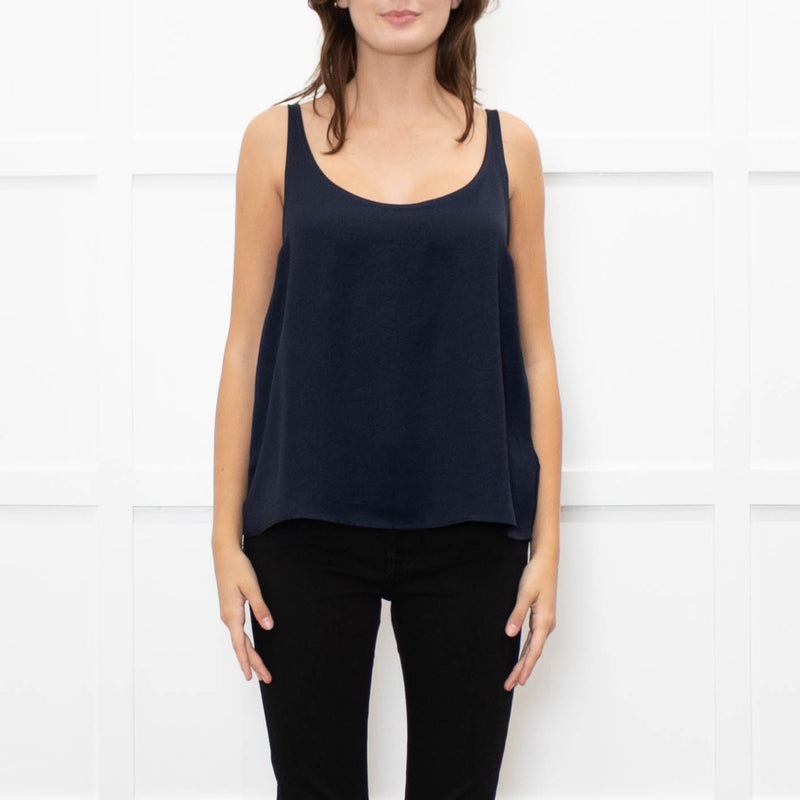 American Vintage Navy Satin Camisole Top
