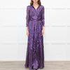 Ridley Purple Lurex Maxi Dress