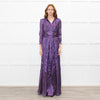 Ridley Purple Lurex Maxi Dress