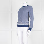 Kenzo Blue White Striped K Sweater