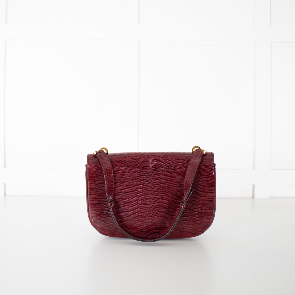 Gucci Burgundy Lizard Vintage Shoulder Bag