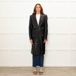 Ann Demeulemeester Black Leather Trench Coat