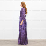 Ridley Purple Lurex Maxi Dress