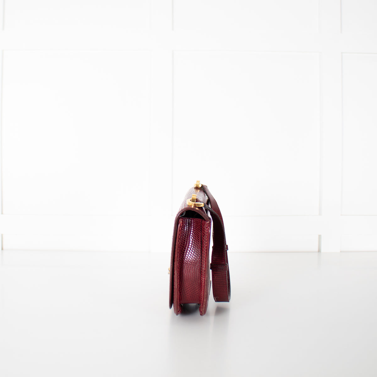 Gucci Burgundy Lizard Vintage Shoulder Bag