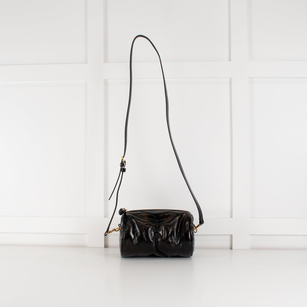 Anya Hindmarch Black And Bronze Chubby Barrel Bag