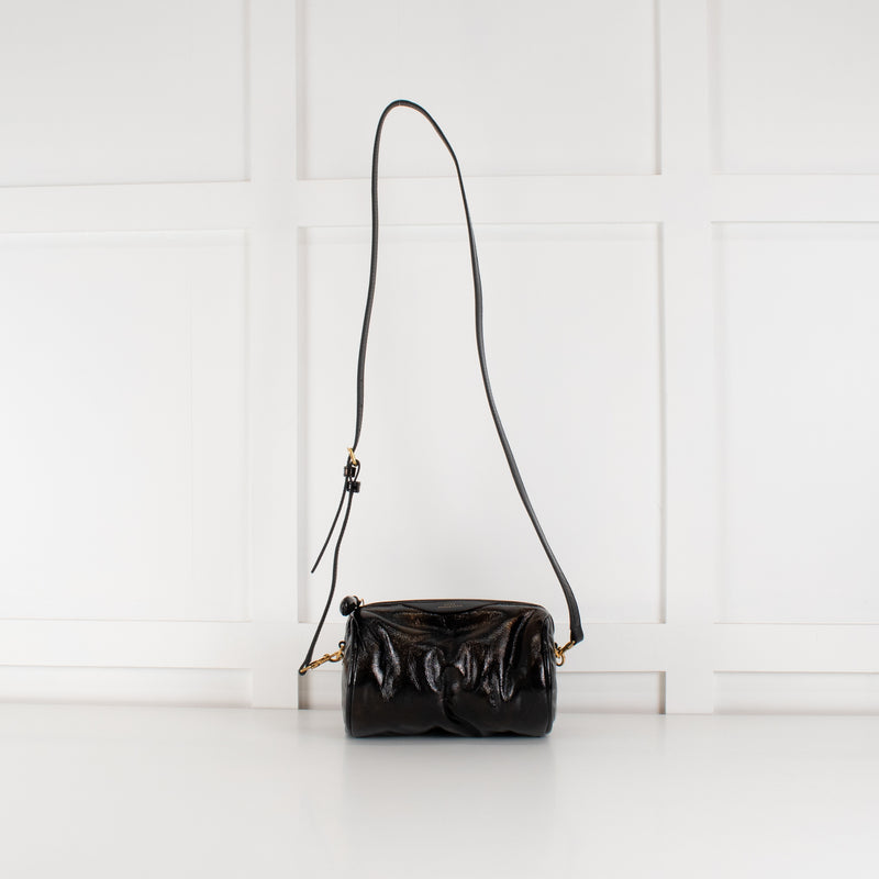 Anya Hindmarch Black And Bronze Chubby Barrel Bag