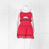Self-Portrait Red Spot Mini Dress