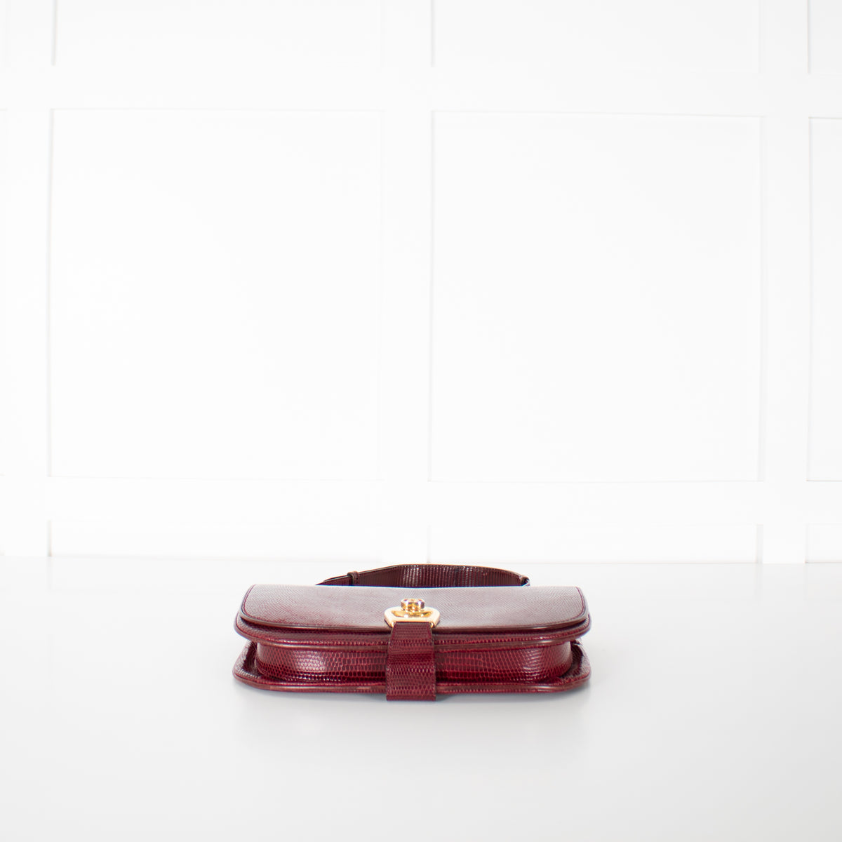 Gucci Burgundy Lizard Vintage Shoulder Bag