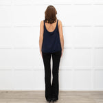American Vintage Navy Satin Camisole Top