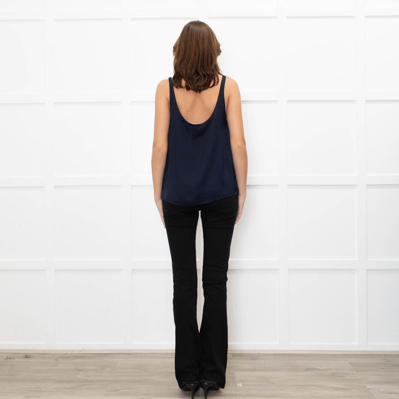 American Vintage Navy Satin Camisole Top