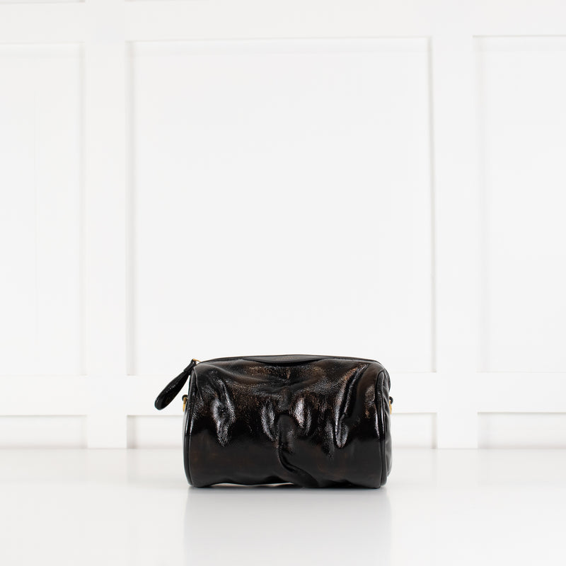 Anya Hindmarch Black And Bronze Chubby Barrel Bag