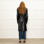 Ann Demeulemeester Black Leather Trench Coat