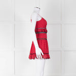 Self-Portrait Red Spot Mini Dress