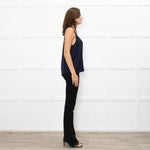 American Vintage Navy Satin Camisole Top
