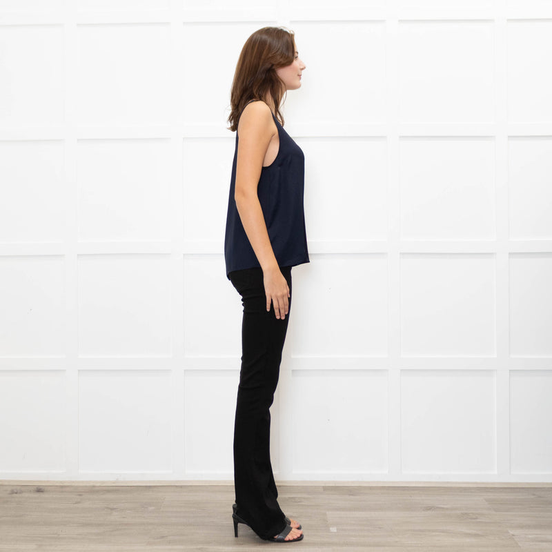 American Vintage Navy Satin Camisole Top