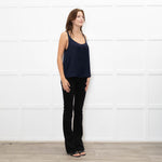 American Vintage Navy Satin Camisole Top