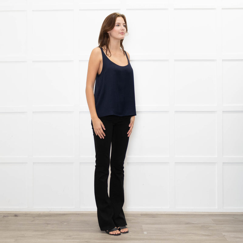 American Vintage Navy Satin Camisole Top