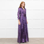Ridley Purple Lurex Maxi Dress