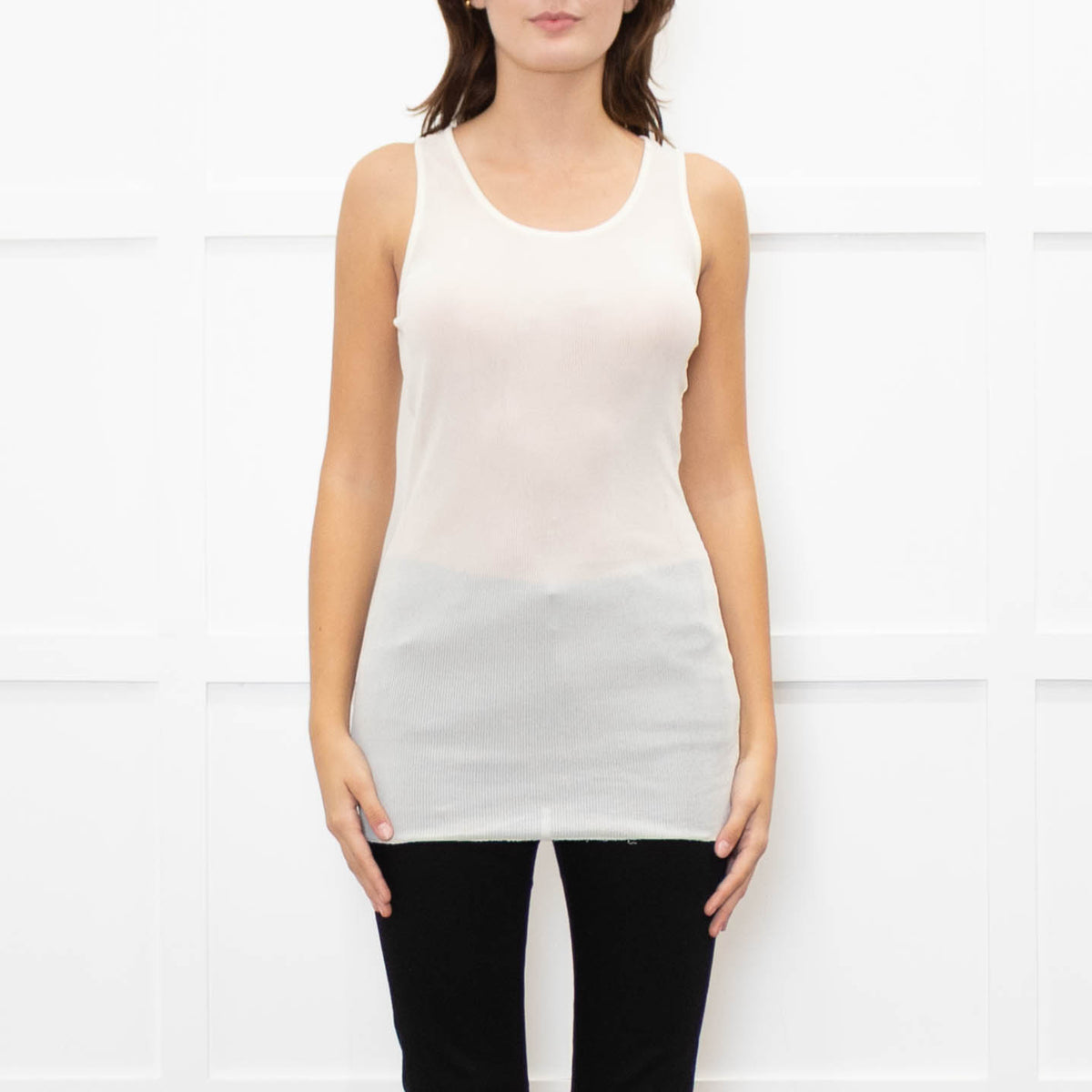 Ami Paris Crinkle Ribbed Vest
