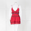 Self-Portrait Red Spot Mini Dress