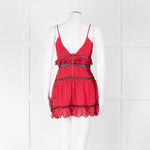 Self-Portrait Red Spot Mini Dress