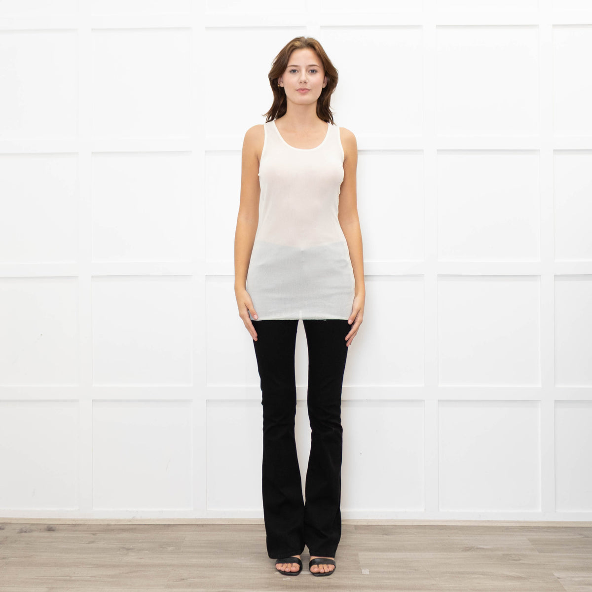 Ami Paris Crinkle Ribbed Vest